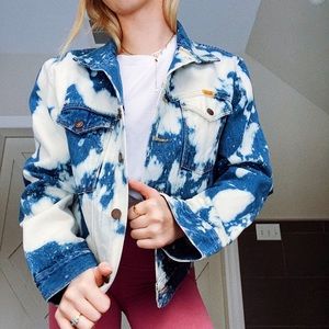 Bleach dyed denim jacket urban outfitters